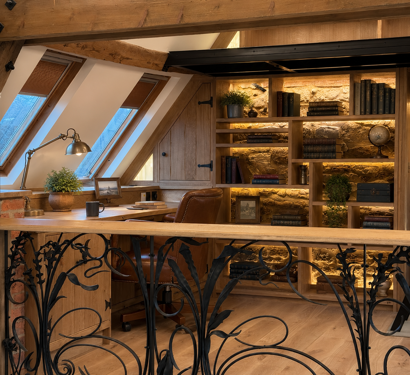 Bespoke luxury study area